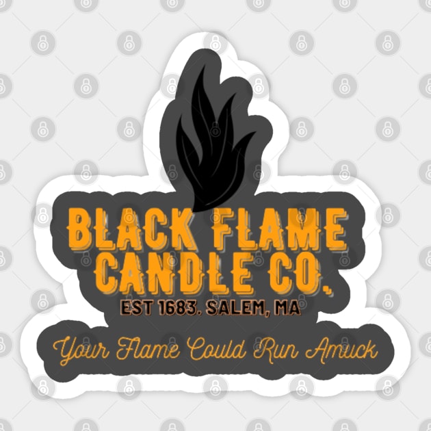 Black Flame Candle Sticker by pixiedustparadise